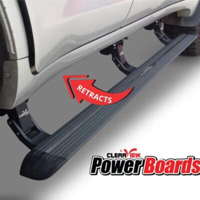 Clearview Accessories Power Board Retractable Step Toyota Landcruiser 200 series without side skirt 2008+ aftermarket accessory