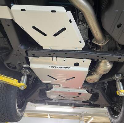 Custom Off-Road 3pce 3mm Bash Plate for Land Cruiser 300 Series Front Sump & Transmission