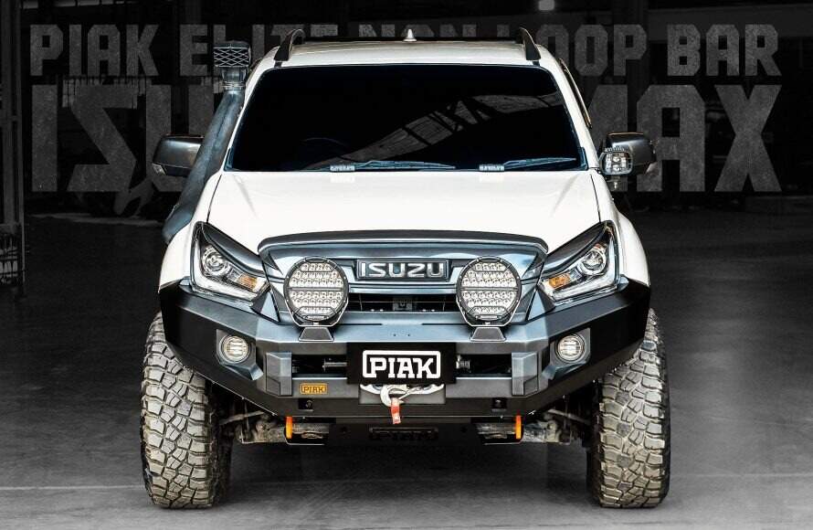 PIAK ELITE NO LOOP BLACK TOW POINTS BAR ISUZU D-MAX DMAX 
